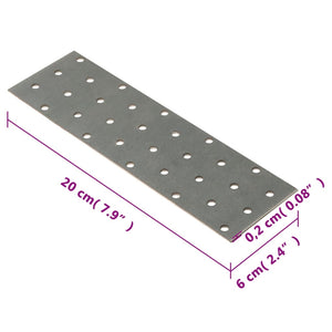 Πλάκες Διάτρητες 40 Τεμ. 2 χιλ. 200x60 χιλ. από Γαλβ. Χάλυβα