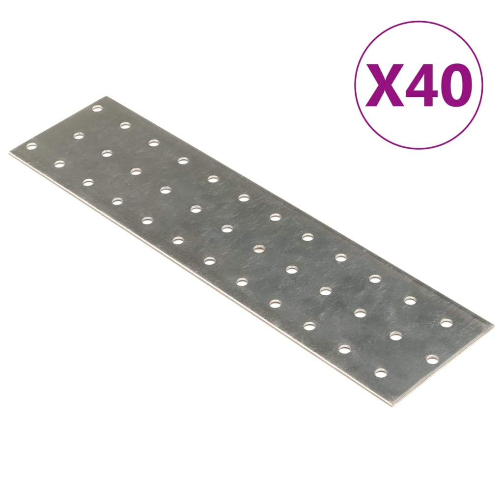 Πλάκες Διάτρητες 40 Τεμ. 2 χιλ. 240x60 χιλ. από Γαλβ. Χάλυβα