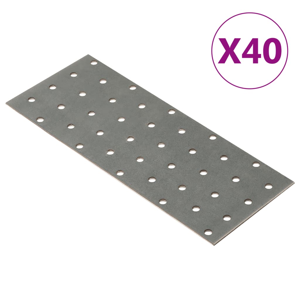 Πλάκες Διάτρητες 40 Τεμ. 2 χιλ. 200x80 χιλ. από Γαλβ. Χάλυβα