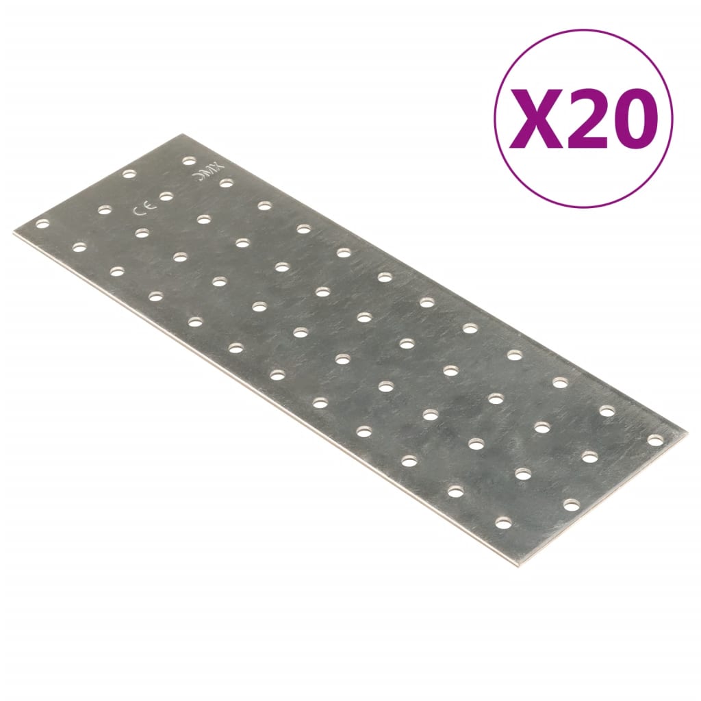Πλάκες Διάτρητες 20 Τεμ. 2 χιλ. 240x80 χιλ. από Γαλβ. Χάλυβα