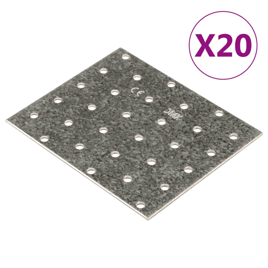 Πλάκες Διάτρητες 20 Τεμ. 2 χιλ. 120x100 χιλ. από Γαλβ. Χάλυβα