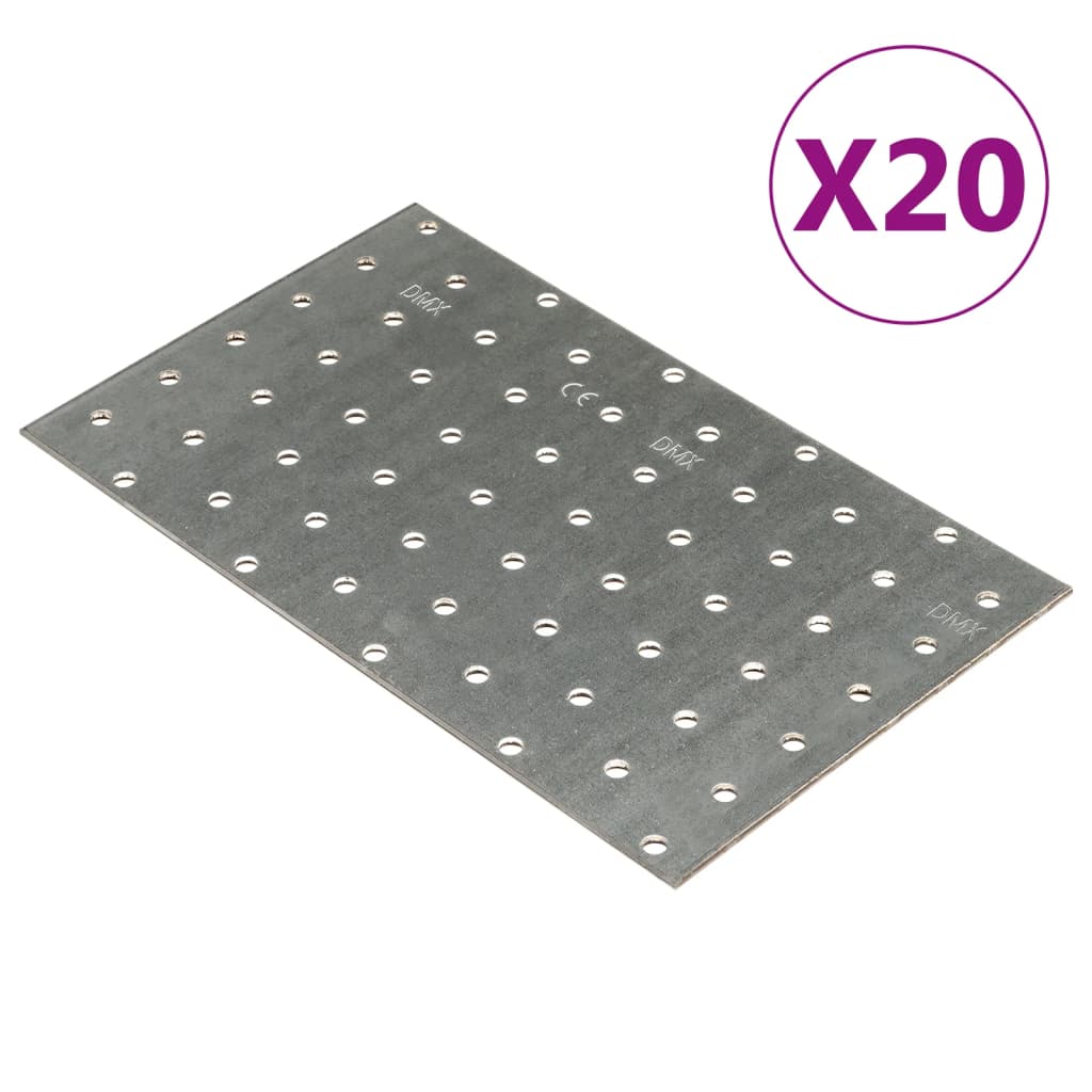 Πλάκες Διάτρητες 20 Τεμ. 2 χιλ. 200x120 χιλ. από Γαλβ. Χάλυβα
