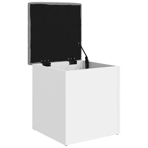 Πάγκος Αποθήκευσης Λευκός 42x42x45 εκ. από Τεχνητό Ξύλο - Pakobazaar