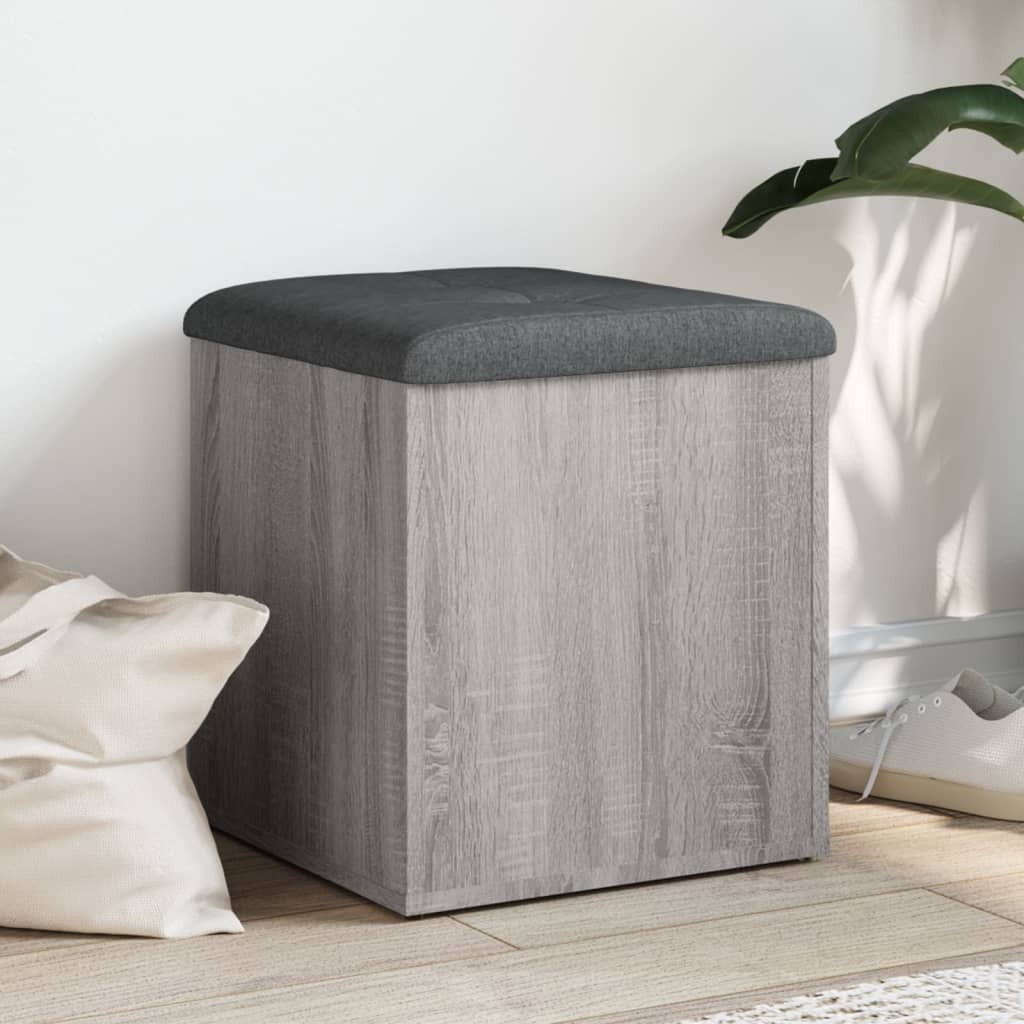 Παγκάκι Αποθήκευσης Γκρι Sonoma 42x42x45 εκ. Επεξεργασμένο Ξύλο - Pakobazaar