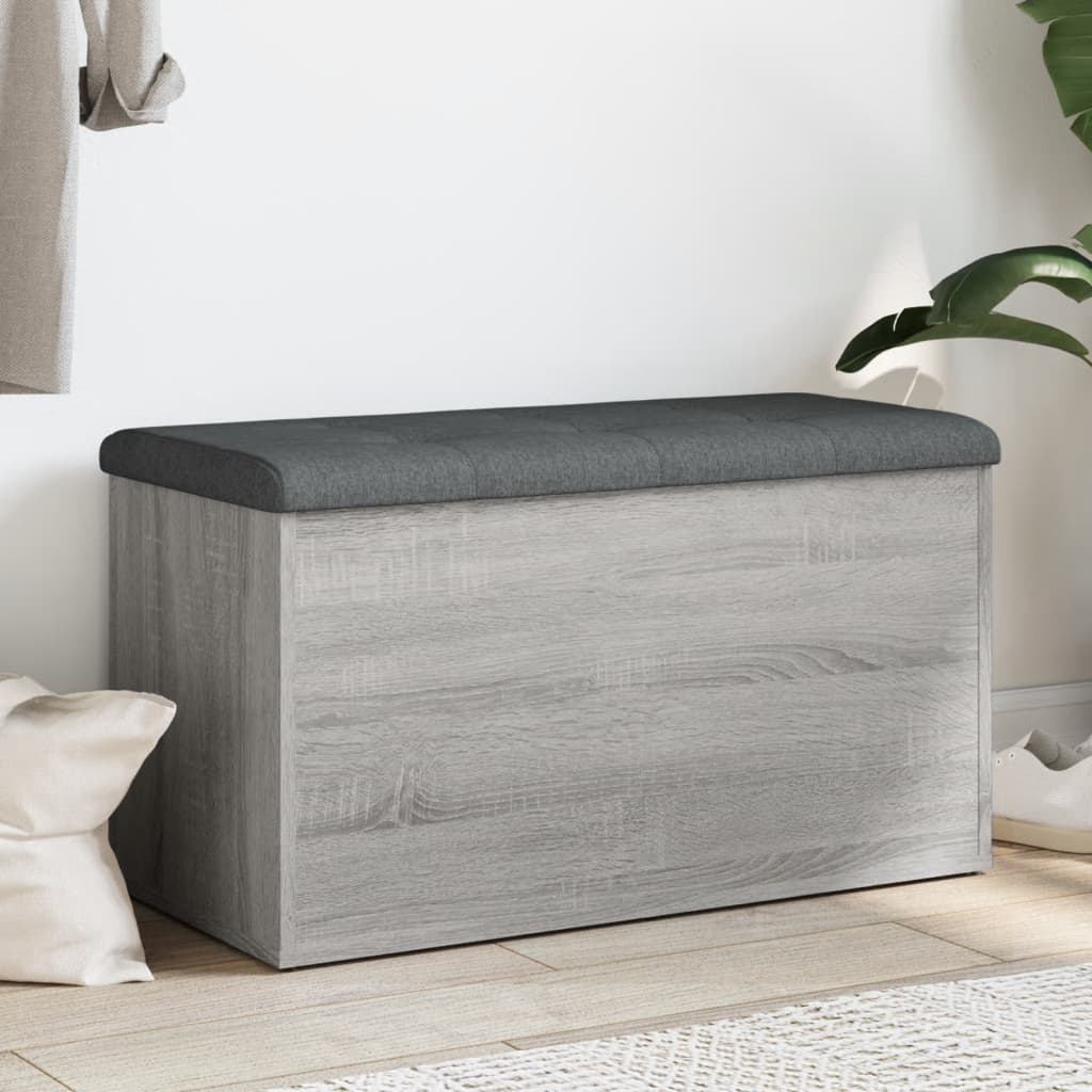 Παγκάκι Αποθήκευσης Γκρι Sonoma 82x42x45 εκ. Επεξεργασμένο Ξύλο - Pakobazaar