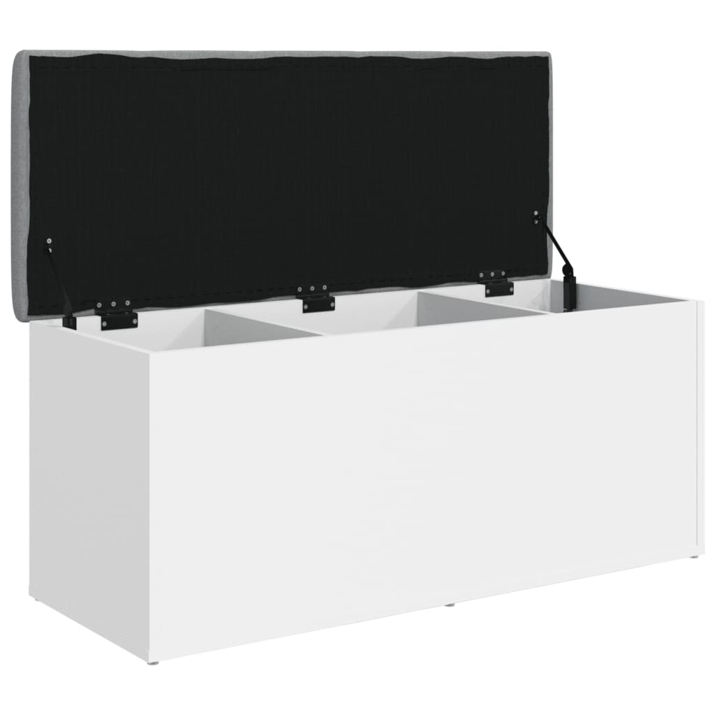 Πάγκος Αποθήκευσης Λευκός 102 x 42 x 45 εκ. από Τεχνητό Ξύλο - Pakobazaar