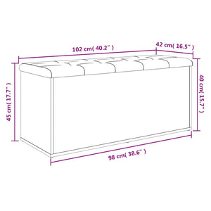 Πάγκος Αποθήκευσης Sonoma Δρυς 102 x 42 x 45 εκ. από Τεχνητό Ξύλο - Pakobazaar