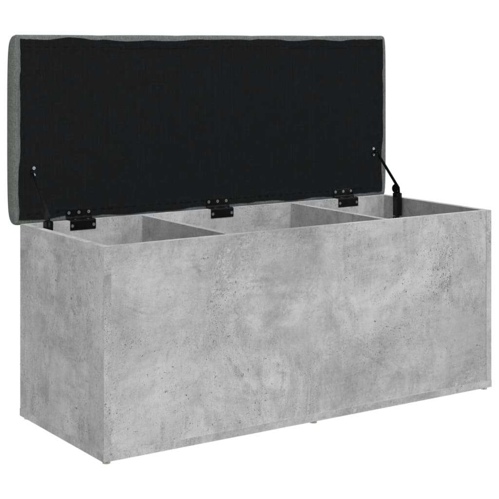 Παγκάκι Αποθήκευσης Γκρι Σκυροδεμ. 102x42x45 εκ. Επεξεργ. Ξύλο - Pakobazaar
