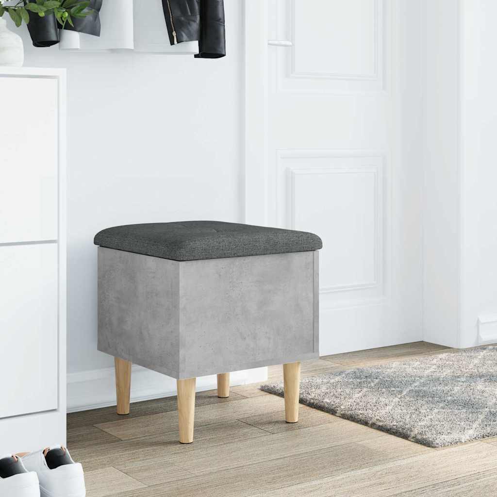 Παγκάκι Αποθήκευσης Γκρι Σκυροδεμ. 42x42x46 εκ. Επεξεργ. Ξύλο - Pakobazaar