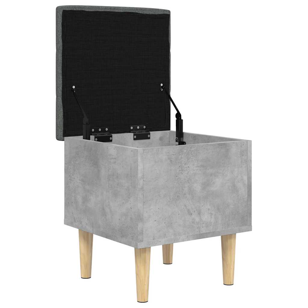 Παγκάκι Αποθήκευσης Γκρι Σκυροδεμ. 42x42x46 εκ. Επεξεργ. Ξύλο