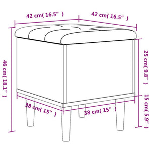 Παγκάκι Αποθήκευσης Γκρι Σκυροδεμ. 42x42x46 εκ. Επεξεργ. Ξύλο - Pakobazaar