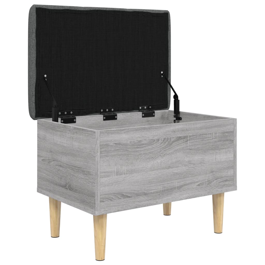 Παγκάκι Αποθήκευσης Γκρι Sonoma 62x42x46 εκ. Επεξεργασμένο Ξύλο