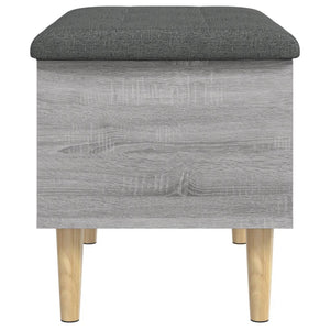 Παγκάκι Αποθήκευσης Γκρι Sonoma 62x42x46 εκ. Επεξεργασμένο Ξύλο