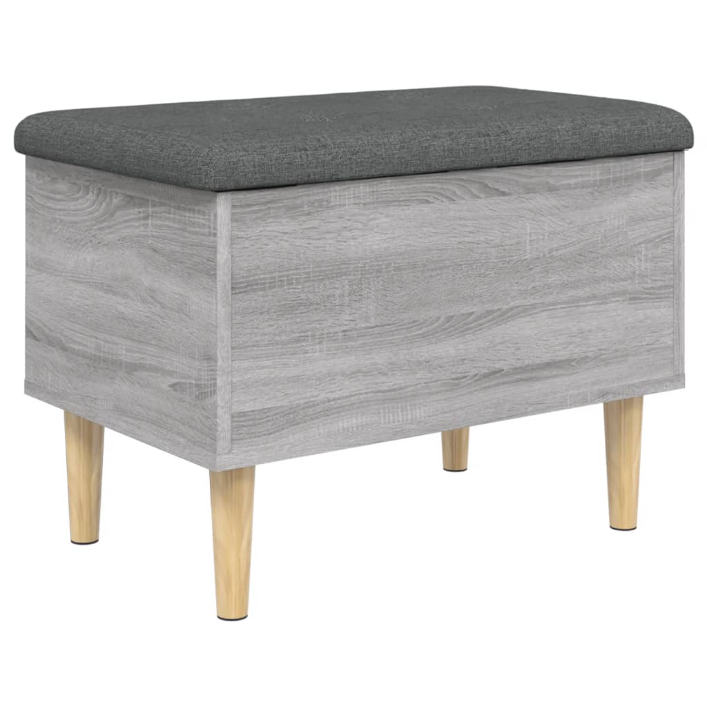 Παγκάκι Αποθήκευσης Γκρι Sonoma 62x42x46 εκ. Επεξεργασμένο Ξύλο