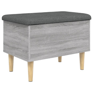 Παγκάκι Αποθήκευσης Γκρι Sonoma 62x42x46 εκ. Επεξεργασμένο Ξύλο