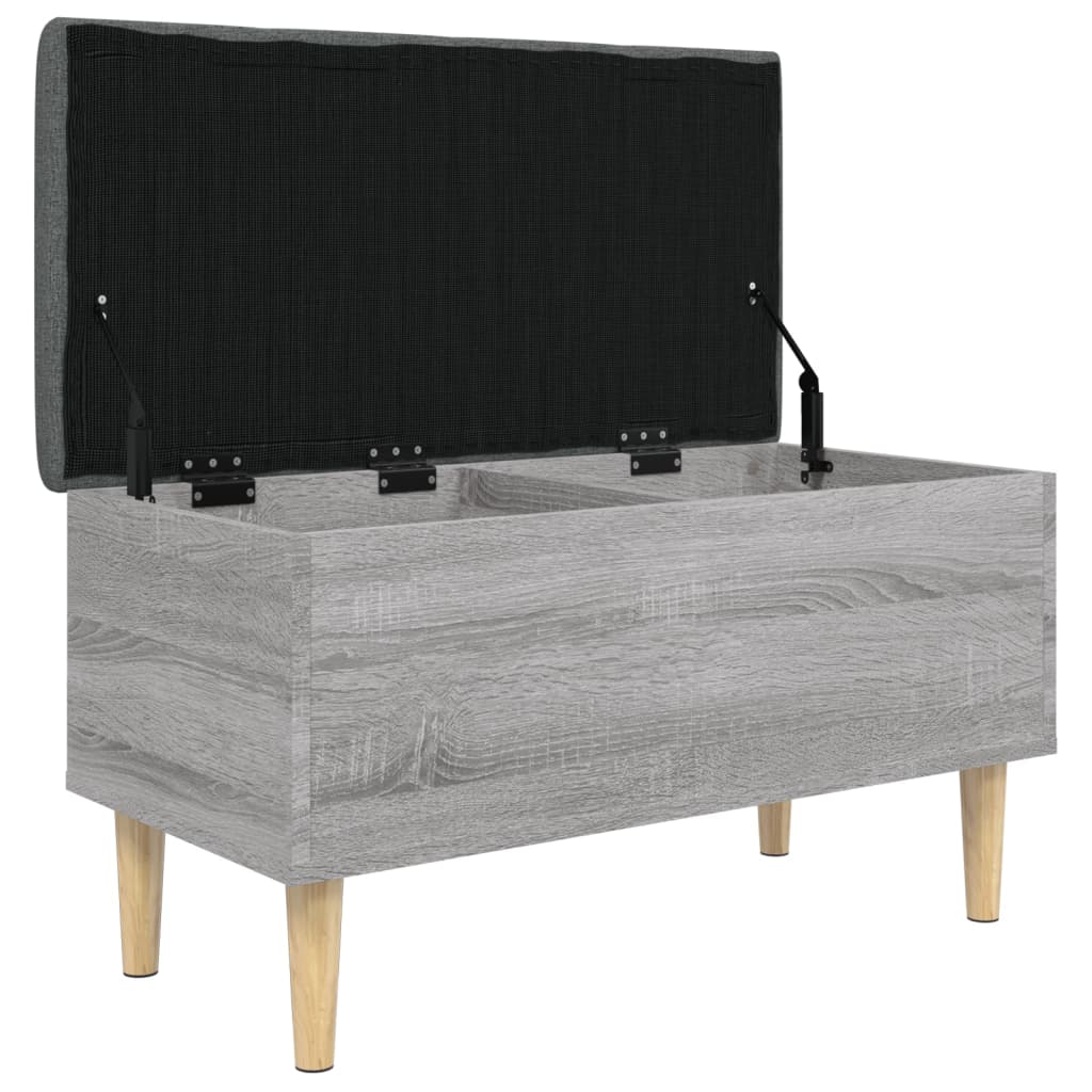 Παγκάκι Αποθήκευσης Γκρι Sonoma 82x42x46 εκ. Επεξεργασμένο Ξύλο - Pakobazaar