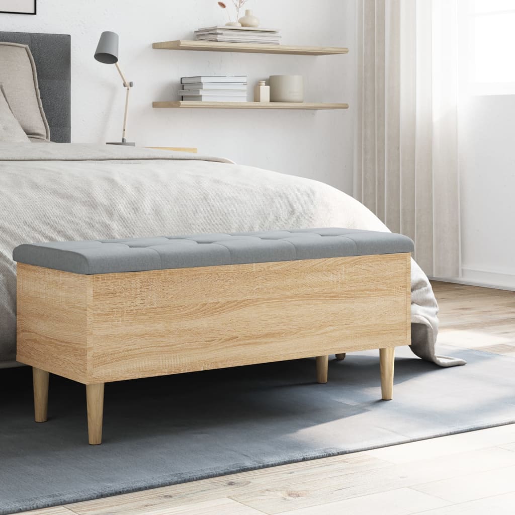 Παγκάκι Αποθήκευσης Sonoma Δρυς 102x42x46 εκ. Επεξ. Ξύλο