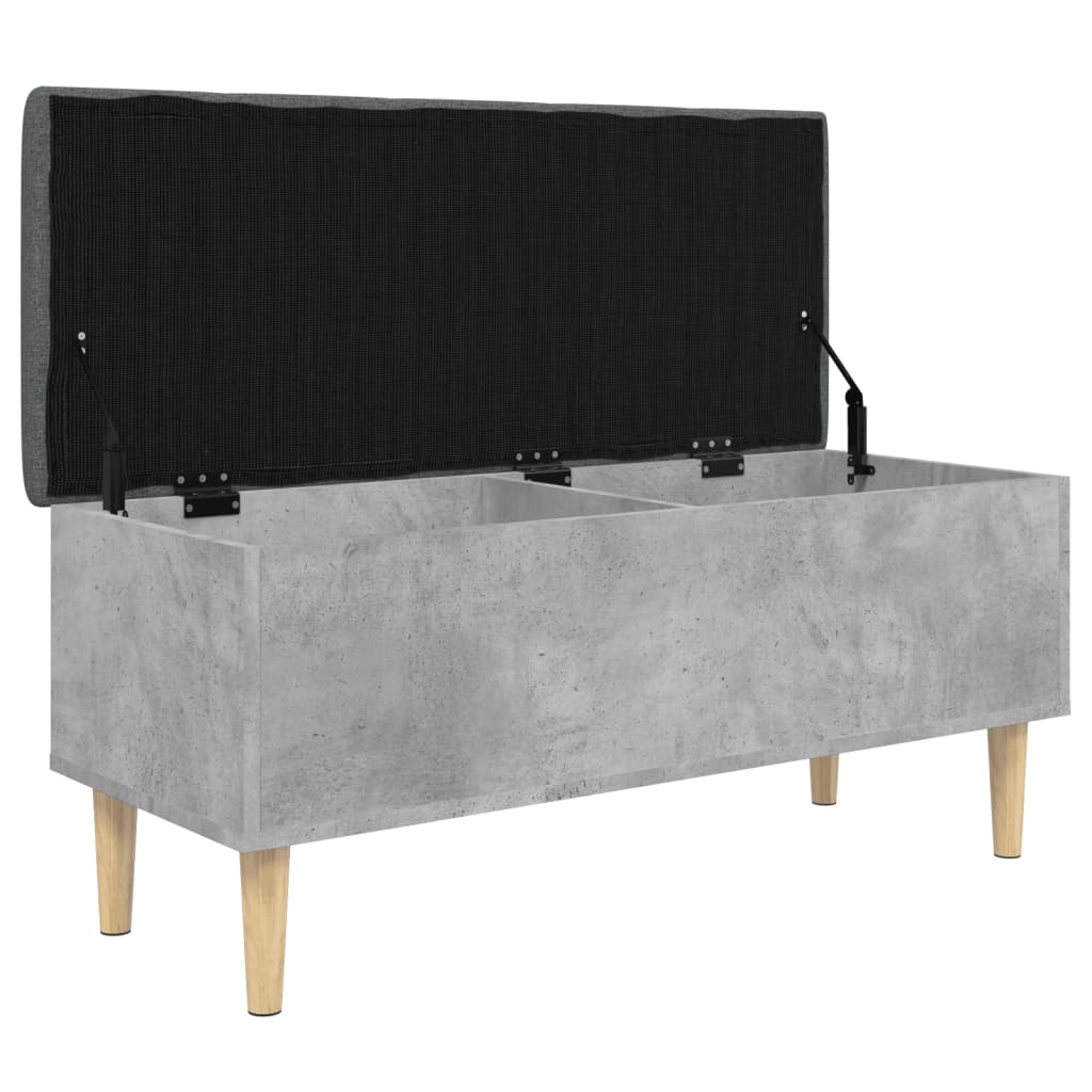 Παγκάκι Αποθήκευσης Γκρι Σκυροδεμ. 102x42x46 εκ. Επεξεργ. Ξύλο - Pakobazaar