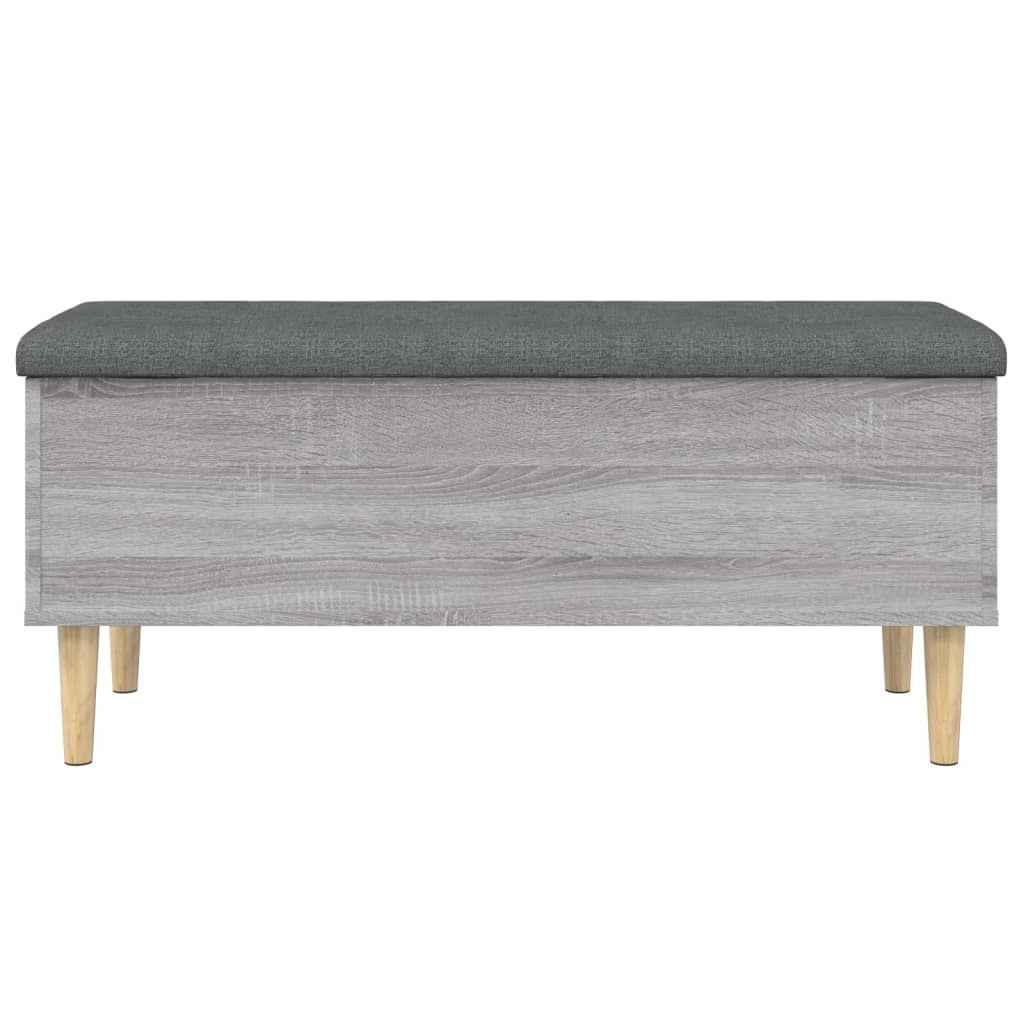 Παγκάκι Αποθήκευσης Γκρι Sonoma 102x42x46 εκ Επεξεργασμένο Ξύλο