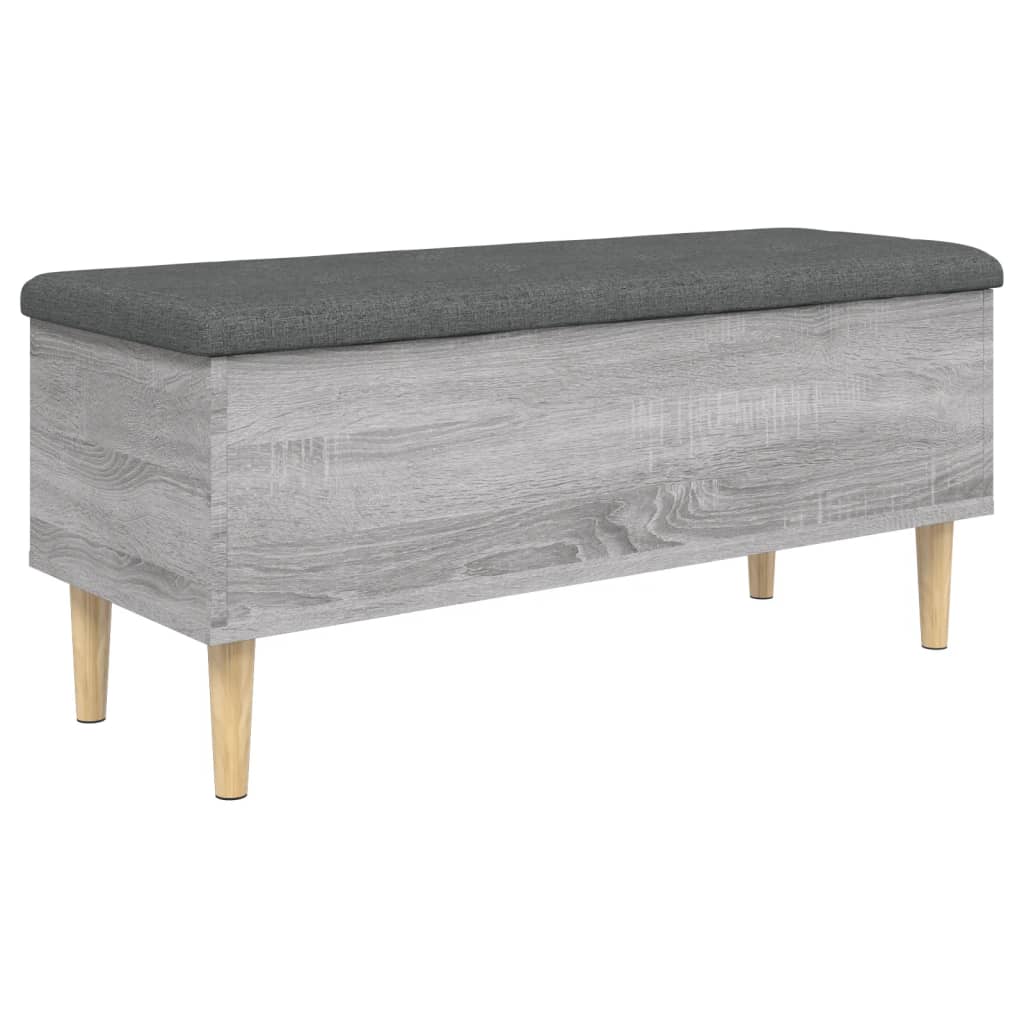 Παγκάκι Αποθήκευσης Γκρι Sonoma 102x42x46 εκ Επεξεργασμένο Ξύλο
