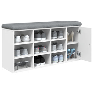 Παπουτσοθήκη Λευκή 102 x 32 x 50 εκ. από Επεξεργασμένο Ξύλο - Pakobazaar