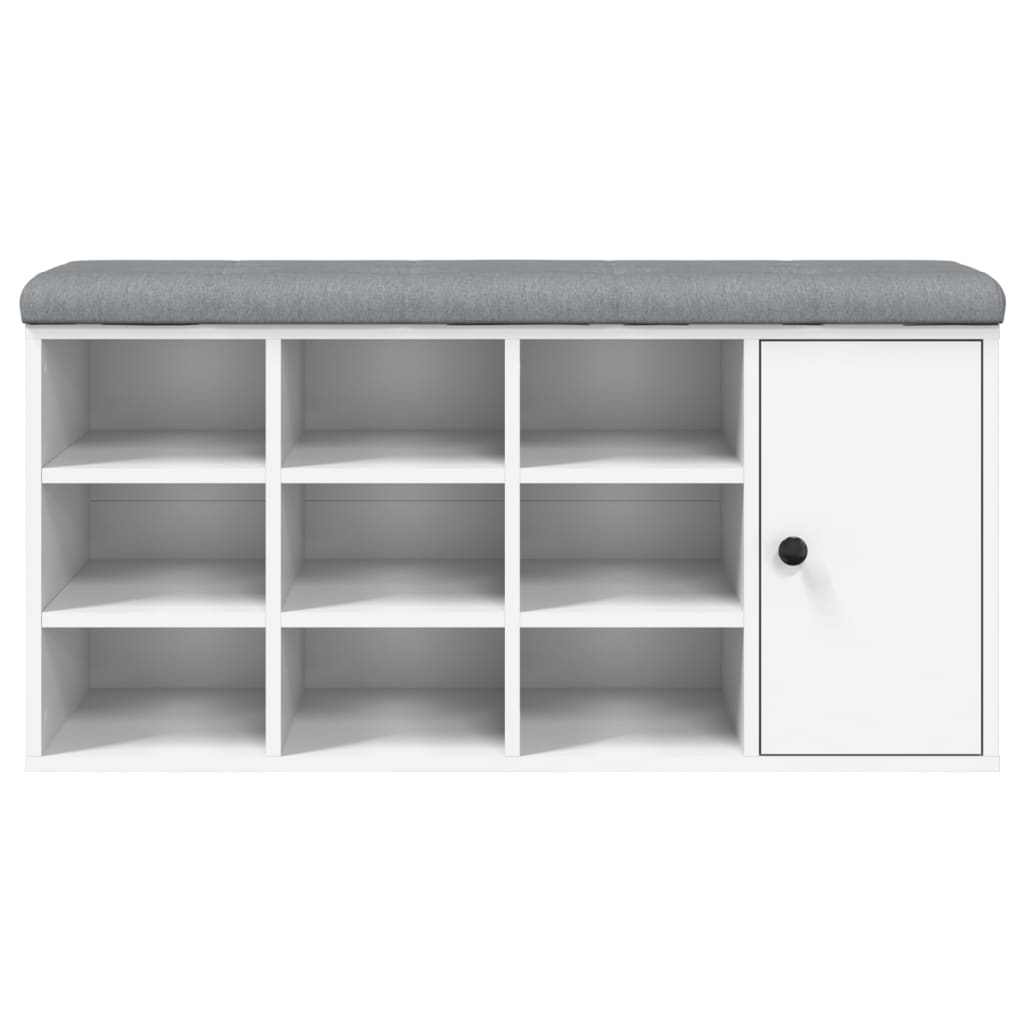 Παπουτσοθήκη Λευκή 102 x 32 x 50 εκ. από Επεξεργασμένο Ξύλο - Pakobazaar