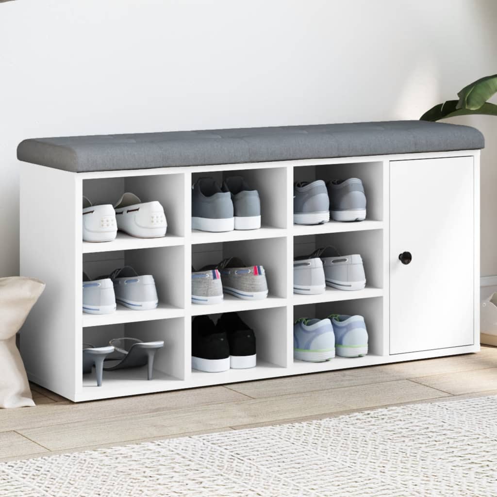 Παπουτσοθήκη Λευκή 102 x 32 x 50 εκ. από Επεξεργασμένο Ξύλο - Pakobazaar