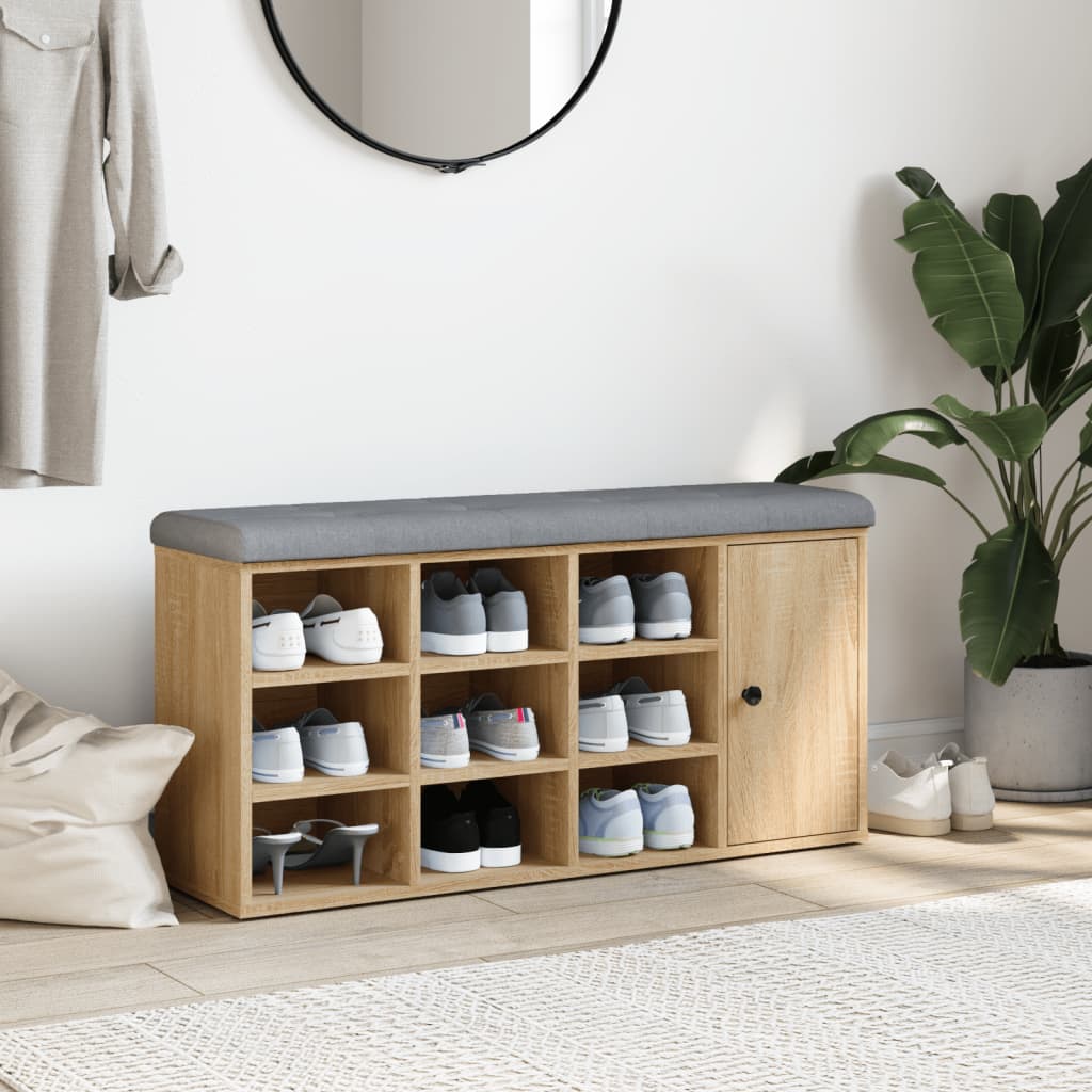 Παπουτσοθήκη Sonoma Δρυς 102x32x50 εκ. από Επεξεργασμένο Ξύλο - Pakobazaar