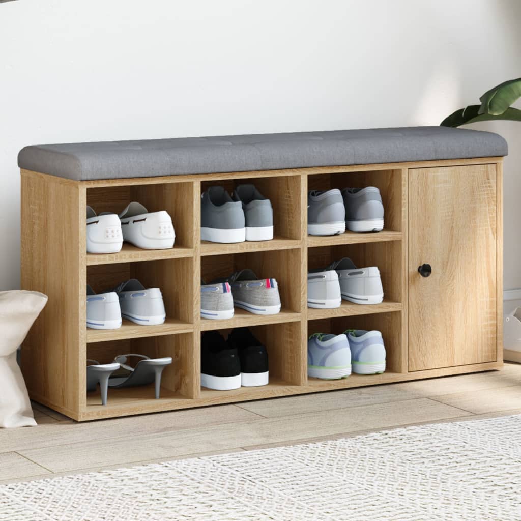 Παπουτσοθήκη Sonoma Δρυς 102x32x50 εκ. από Επεξεργασμένο Ξύλο - Pakobazaar