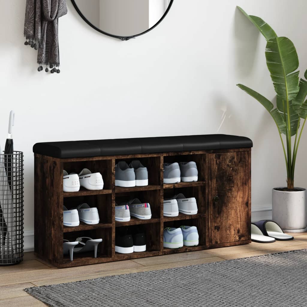 Παπουτσοθήκη Καπνιστή Δρυς 102x32x50 εκ. από Επεξεργασμένο Ξύλο - Pakobazaar