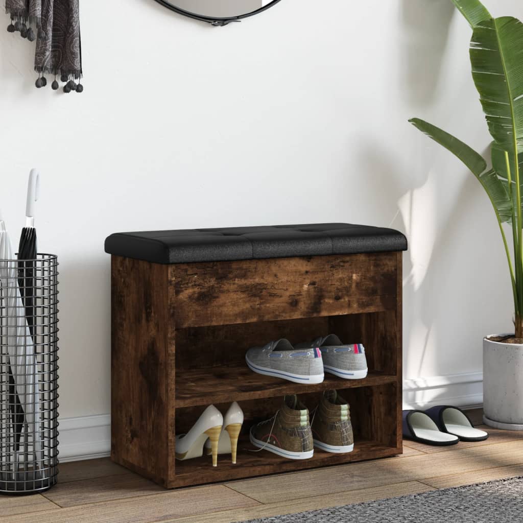 Παπουτσοθήκη Καπνιστή Δρυς 62x32x50 εκ. από Επεξεργασμένο Ξύλο - Pakobazaar