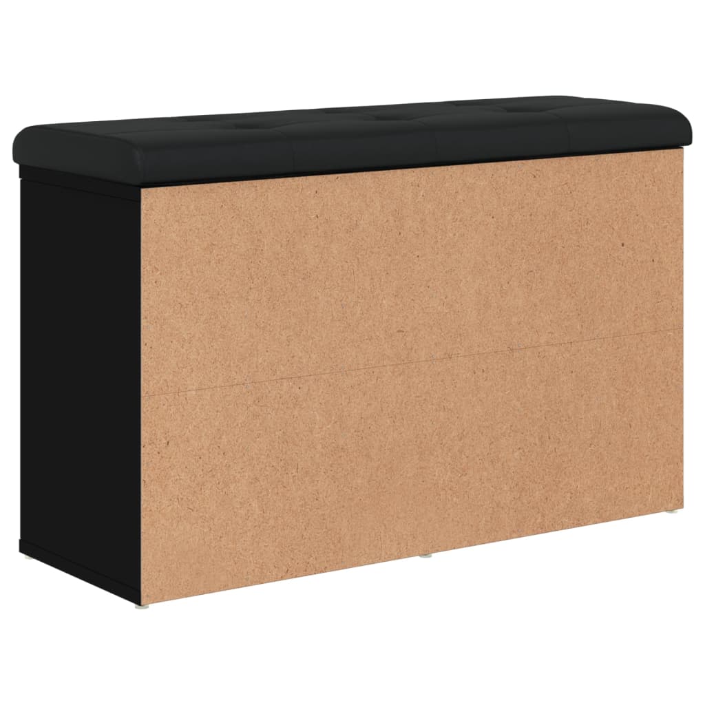 Παπουτσοθήκη Μαύρη 82 x 32 x 50 εκ. από Επεξεργασμένο Ξύλο - Pakobazaar