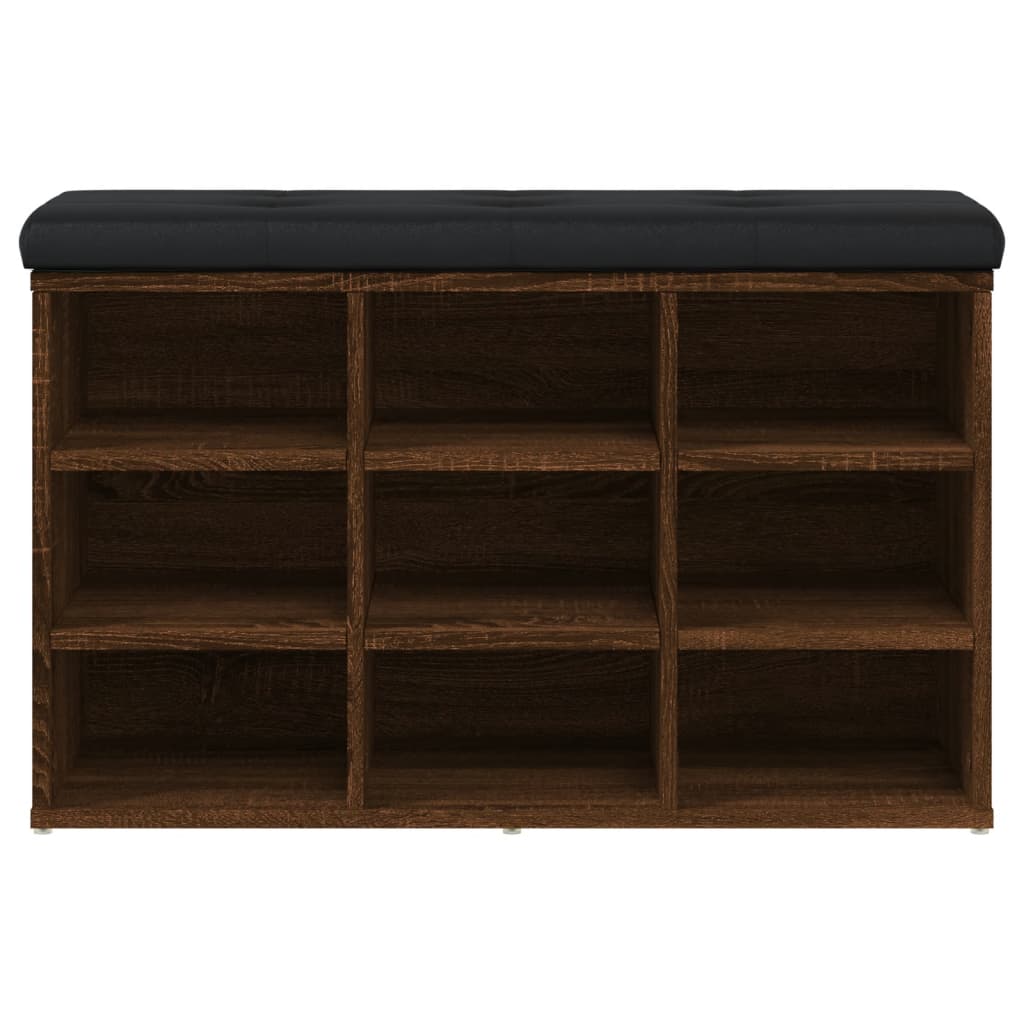 Παπουτσοθήκη Καφέ Δρυς 82x32x50 εκ. από Επεξεργασμένο Ξύλο - Pakobazaar