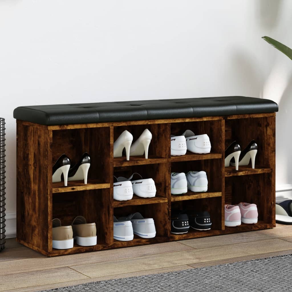 Παπουτσοθήκη Καπνιστή Δρυς 102x32x50 εκ. από Επεξεργασμένο Ξύλο - Pakobazaar