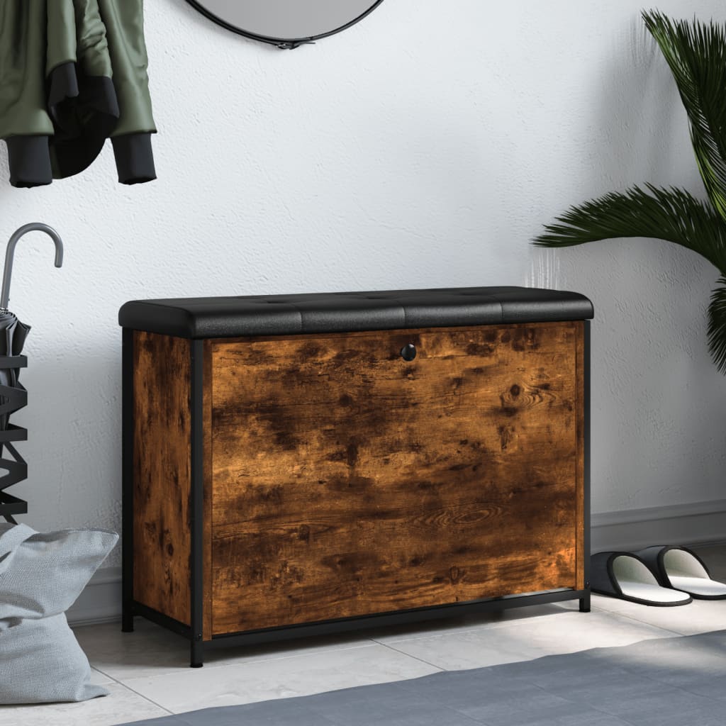 Παπουτσοθήκη με Ανακλ. Συρτάρι Καπνιστή Δρυς 82x32x56 εκ. - Pakobazaar