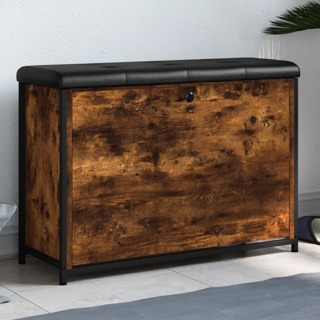 Παπουτσοθήκη με Ανακλ. Συρτάρι Καπνιστή Δρυς 82x32x56 εκ. - Pakobazaar