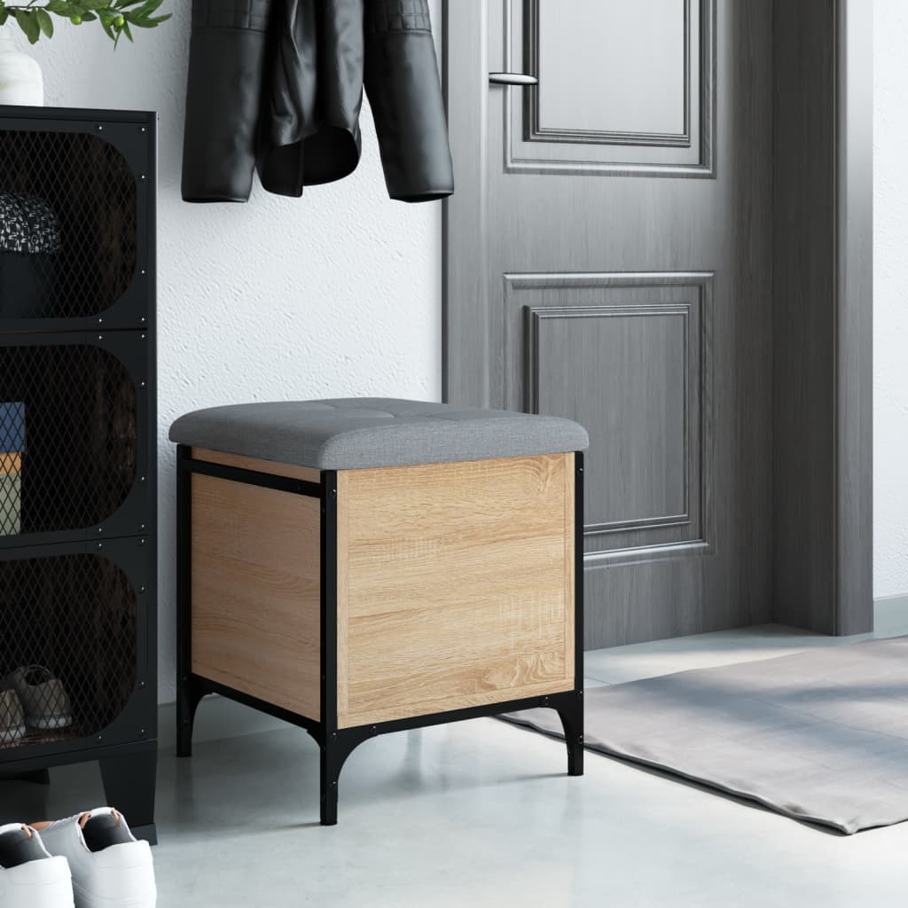 Παγκάκι Αποθήκευσης Sonoma Δρυς 42x42x45 εκ. Επεξεργασμένο Ξύλο