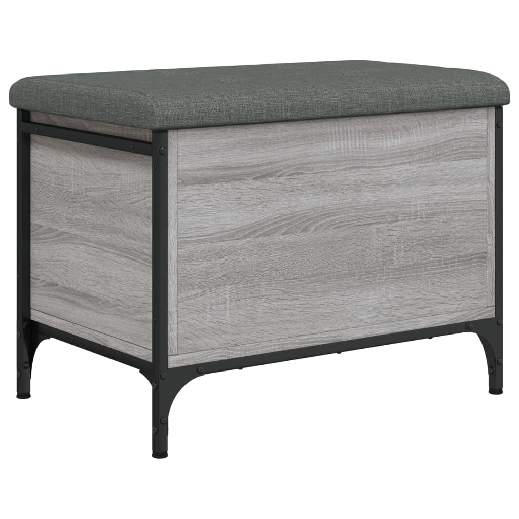 Παγκάκι Αποθήκευσης Γκρι Sonoma 62x42x45 εκ. Επεξεργασμένο Ξύλο