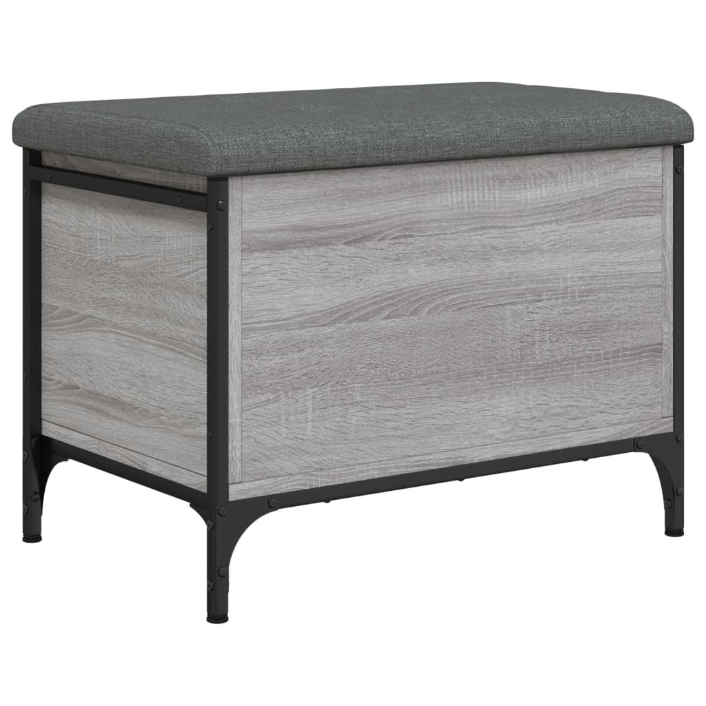 Παγκάκι Αποθήκευσης Γκρι Sonoma 62x42x45 εκ. Επεξεργασμένο Ξύλο