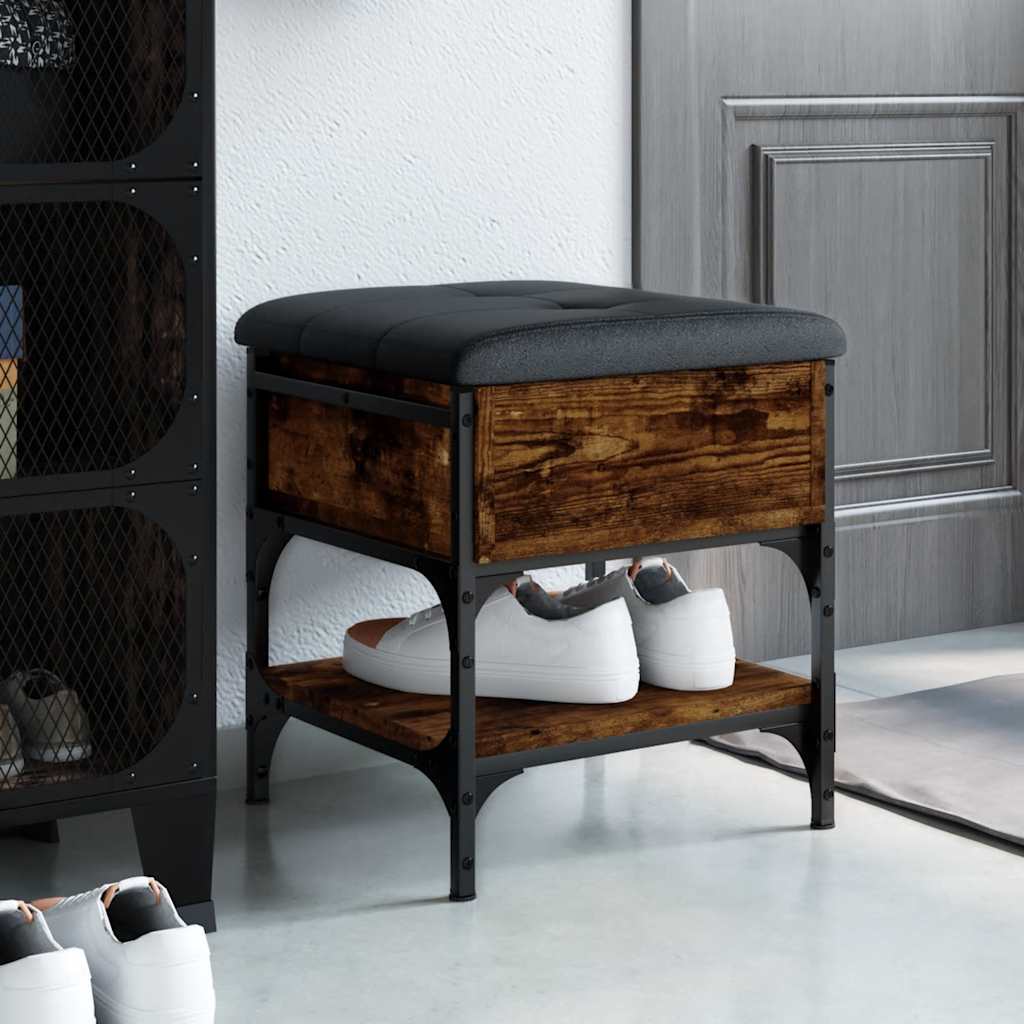 Παπουτσοθήκη Καπνιστή Δρυς 42x42x45 εκ. από Επεξεργασμένο Ξύλο - Pakobazaar