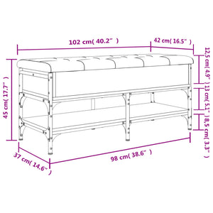 Παπουτσοθήκη Γκρι Sonoma 102x42x45 εκ. από Επεξεργασμένο Ξύλο - Pakobazaar