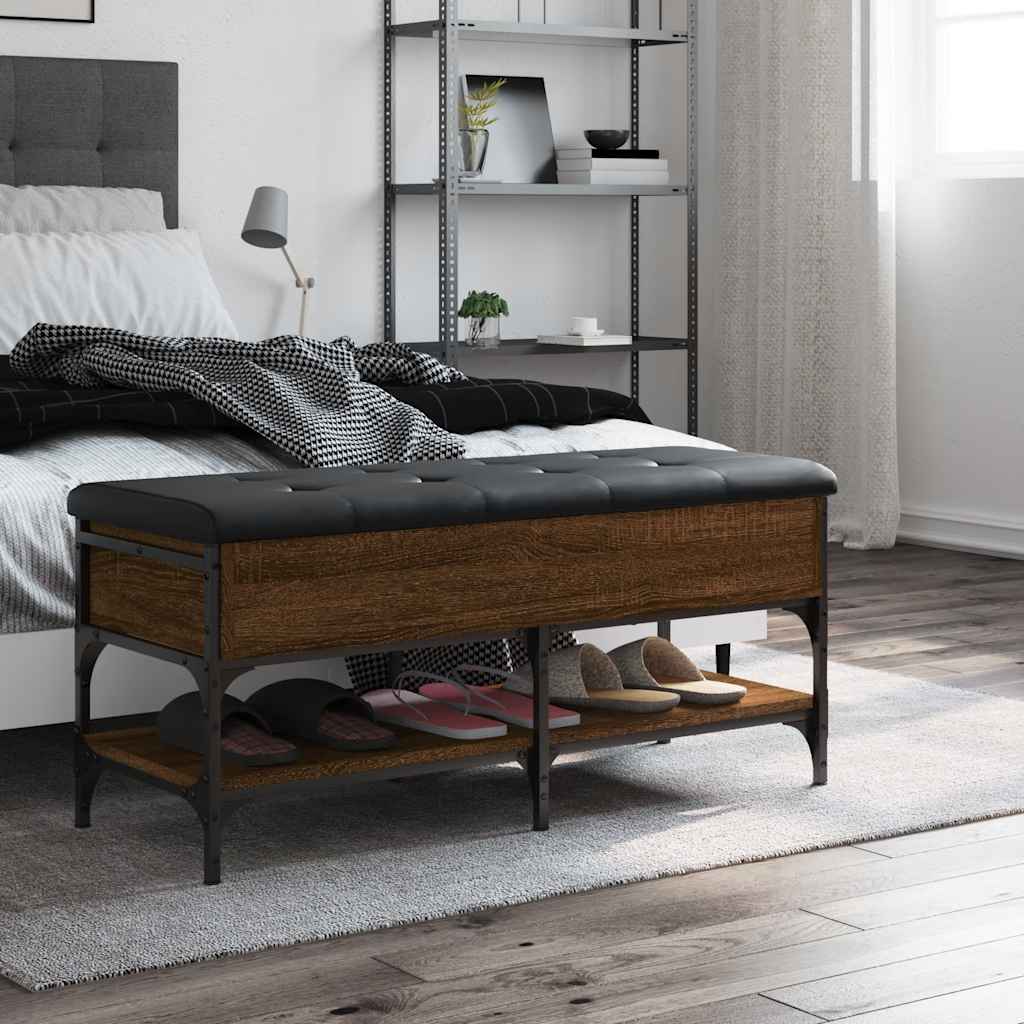 Παπουτσοθήκη Καφέ Δρυς 102x42x45 εκ. από Επεξεργασμένο Ξύλο - Pakobazaar