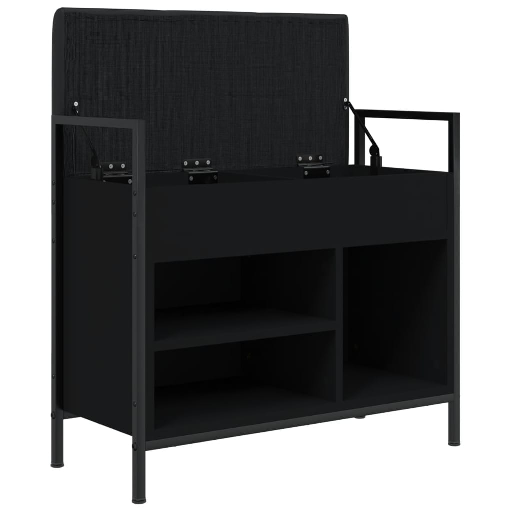 Παπουτσοθήκη Μαύρη 65,5x32x57,5 εκ. από Επεξεργασμένο Ξύλο - Pakobazaar