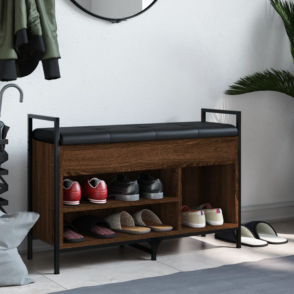 Παπουτσοθήκη Καφέ Δρυς 85,5x32x57,5 εκ. από Επεξεργασμένο Ξύλο - Pakobazaar