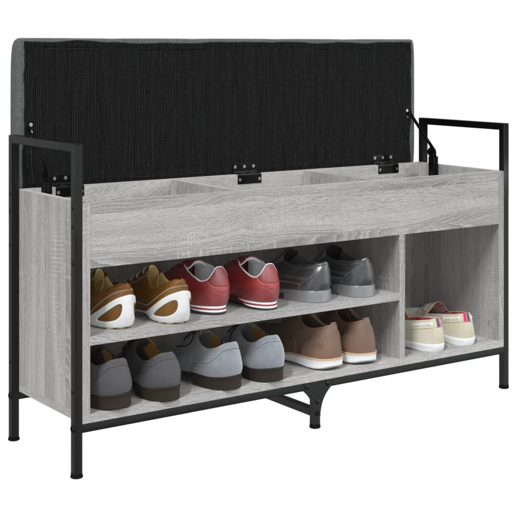 Παπουτσοθήκη Γκρι Sonoma 105,5x32x57,5 εκ. Επεξεργασμένο Ξύλο
