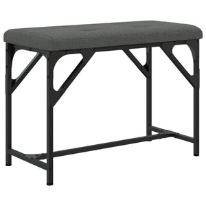 Πάγκος Τραπεζαρίας Σκούρο Γκρι 62 x 32 x 45 εκ. Ατσάλι / Ύφασμα - Pakobazaar