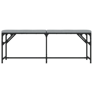 Πάγκος Τραπεζαρίας Ανοιχτό Γκρι 124x32x45 εκ. Ατσάλι / Ύφασμα
