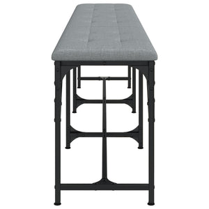 Πάγκος Τραπεζαρίας Ανοιχτό Γκρι 186x32x45 εκ. Ατσάλι / Ύφασμα - Pakobazaar