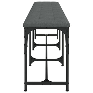 Πάγκος Τραπεζαρίας Σκούρο Γκρι 186x32x45 εκ. Ατσάλι / Ύφασμα