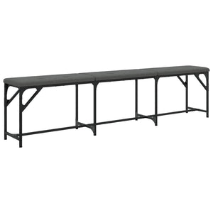 Πάγκος Τραπεζαρίας Σκούρο Γκρι 186x32x45 εκ. Ατσάλι / Ύφασμα